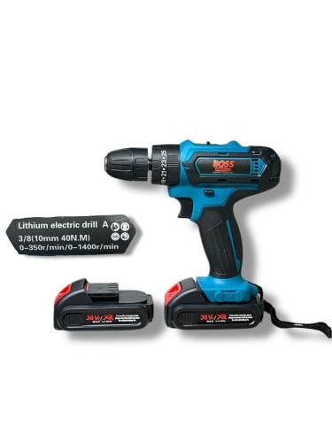 دريل شحن بطاريتين 36 v ماركة BOSS فك وربط الخشب وا...