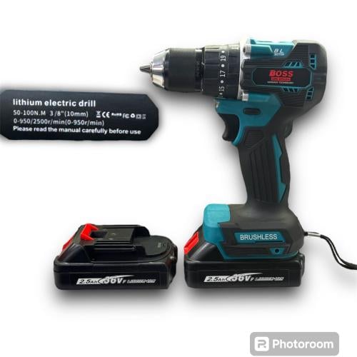 دريل شحن لاسلكي بدون فحمات ((بروشلس ))لفك وربط الب...