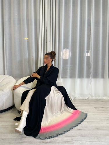 القمــاش كريب ليدي•من جنب قماش مكسر ستان تركي•قصـه...