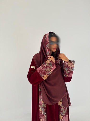 القمـاش مخمل كوري•من مقدمه قماش فيسكوز هندي واكمام...