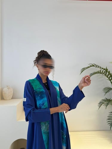 القمــاش كريب•وتحديد قماش هنــدي تاي داي فيسكوز•قص...