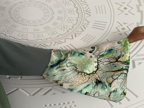 القمــاش جورجيت•اكمـام ستان هندي (طرحه فيها شغل)•ق...