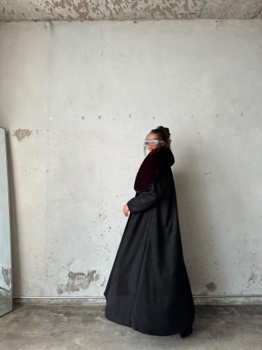 القمـاش فرو فرنسي مقسم•شـامواه•قصه كلوش