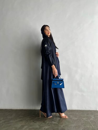 القمـاش جاكار هندي من فوق•شـامواه•قصـه كلوش(كحلي غ...