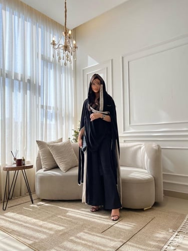 القمــاش كـريب•من جوانب كسرات حرير تركي والكم محدد...