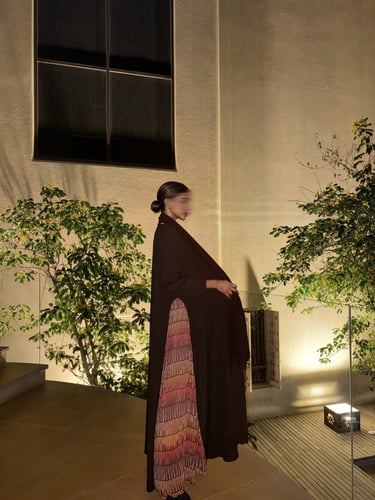 القمــاش كـريب•من 'من جوانب' ستان تركي•قصـه كلـوش