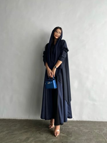 القمـاش جاكار هندي من فوق•شـامواه•قصـه كلوش(كحلي غ...