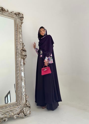 القمــاش كـريب•اكمام كريب هندي•قصـه كلوش