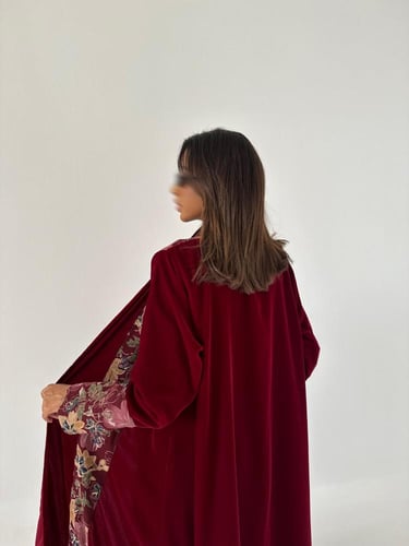 القمـاش مخمل كوري•من مقدمه قماش فيسكوز هندي واكمام...