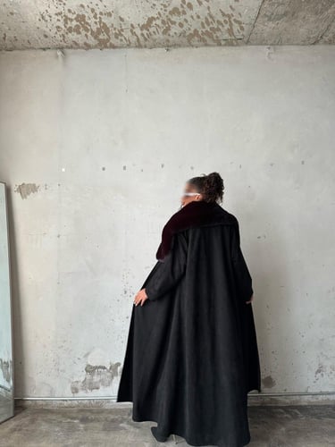 القمـاش فرو فرنسي مقسم•شـامواه•قصه كلوش