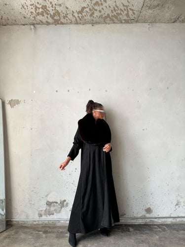 القمـاش فرو فرنسي مقسم•شـامواه•قصه كلوش