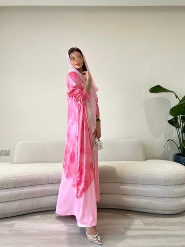 القمــاش ستان تاي داي هندي•كـريب•قصـه كلـوش