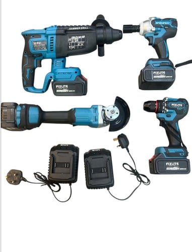 طقم 4 قطع أجهزة لاسلكية مع 4 بطاريات و 2 شاحن