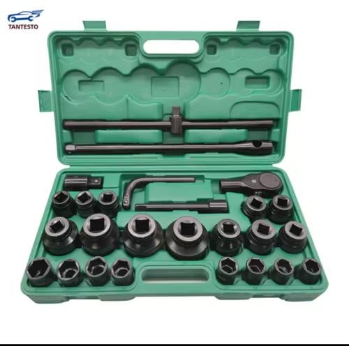 مجموعة مقابس عزم محرك 3/4 انش، 26 قطعة من الكروم و...