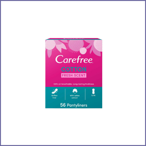 كيرفري فوط نسائية بعطر منعش يومية قطن - 56 قطعة