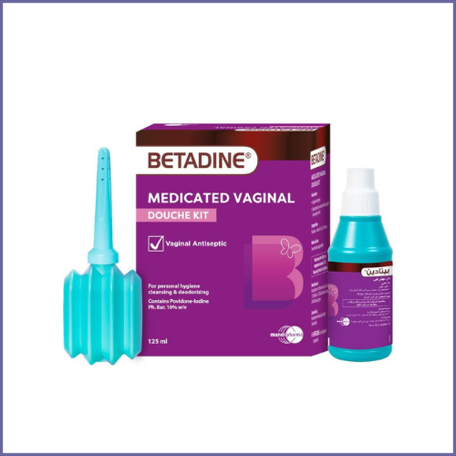بيتادين دش مهبلي مع ادوات الاستخدام - 125 مل