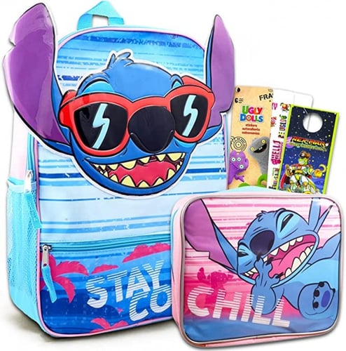حقيبة ظهر مدرسية من ديزني ليلو وستيتش وحقيبة غداء