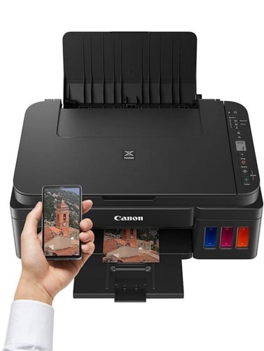 طابعة نافثة للحبر الكل في واحد مزودة بحبر اسود اضا...