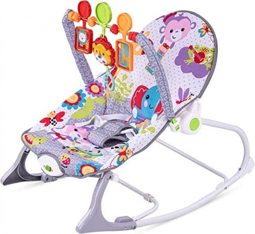 كرسي هزاز للأطفال نورا من بايبي مع اهتزازات مهدئة