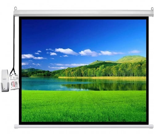 شاشة عرض بروجكتور كهربائية بريموت كنترول مقاس 300...