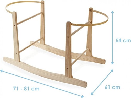 حامل سلة هزاز خشبي