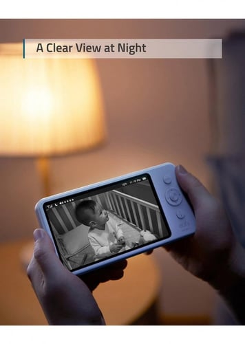 يوفي، شاشة مراقبة أطفال، كاميرا ثابتة، رمادي