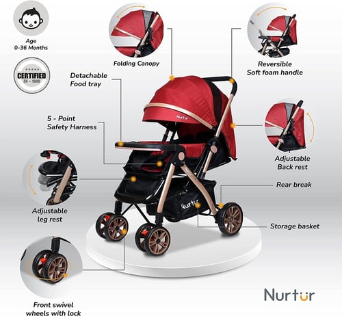 عربة للاطفال من نيرتشير، للاعمار - شهر
