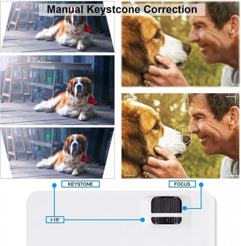 جهاز العرض الذكي من فاميشو بشاشة عرض 9.0 مدمجة بتق...