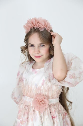 فستان موود + طوق+ شنطة