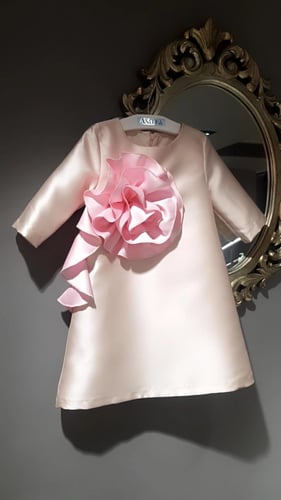 فستان بكم طويل ( بنفسجي - وردي )