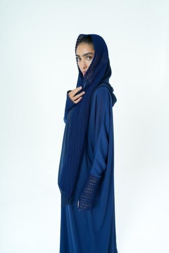 CROCHET SLEEVE IN NAVY