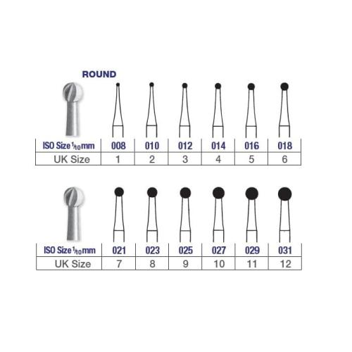 Carbide rund bur high speed