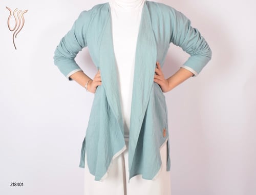 طقم بلوزة وبنطلون بحري مفتوح