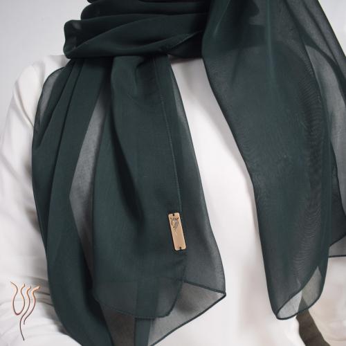 طرحة بوال سادة أخضر غامق طبقة واحدة