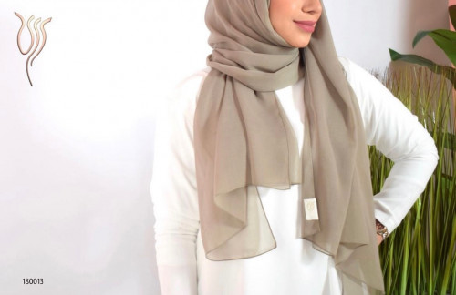 طرحة بوال سادة موكا فاتح طبقة واحدة