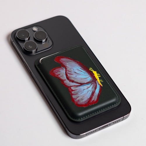 محفظة بطاقات | برسمة فراشة