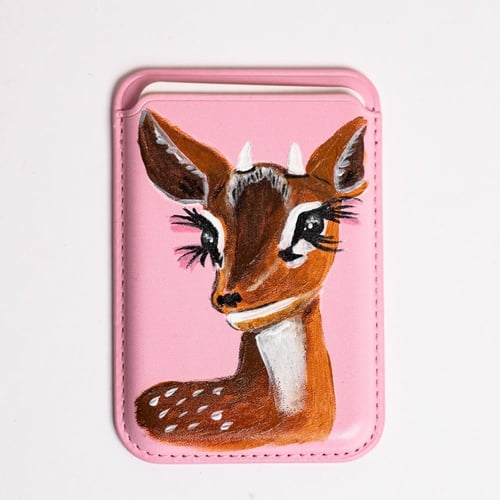 محفظة بطاقات برسمة غزال