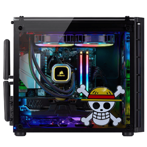 ملصق كبير لشعار قراصنة قبعة القش