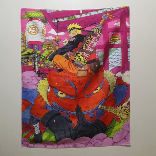 علم لشخصية ناروتو مع غاماكيتشي