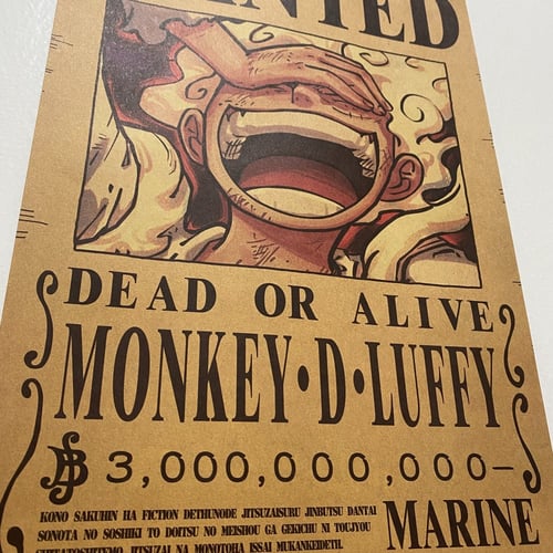 بوستر المطلوبين لشخصية لوفي جوي بوي