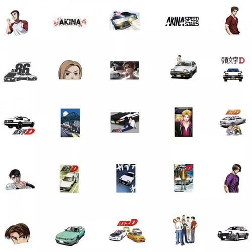 ملصقات انمي اينيشال دي 50 ملصق