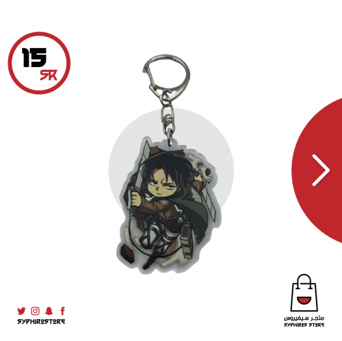 ميدالية اكريليك لشخصية ليفاي شكل 3