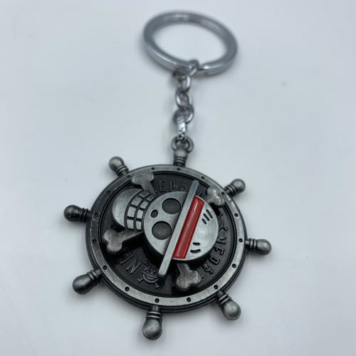 ميدالية شعار قراصنة قبعة القش 360 درجة فضي