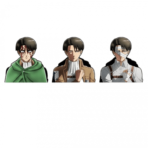 ملصق ثلاثي أبعاد لشخصية ليفاي