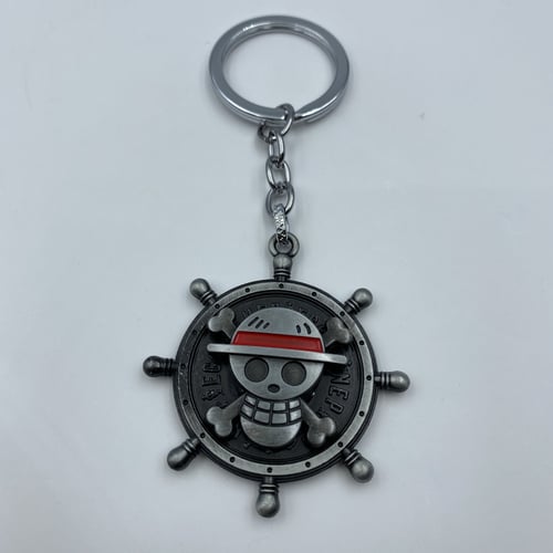 ميدالية شعار قراصنة قبعة القش 360 درجة فضي