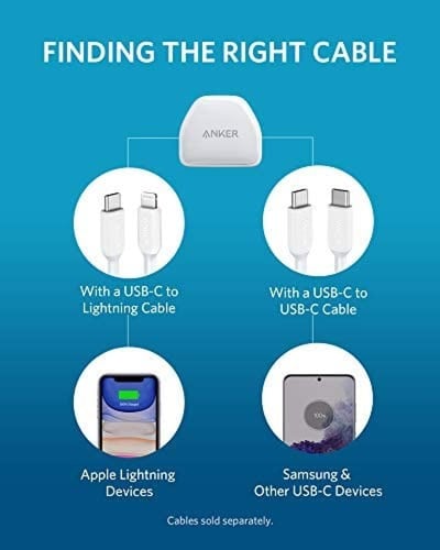شاحن بالغ النحافة وقدرة 20 واط للهواتف والاجهزة ال...