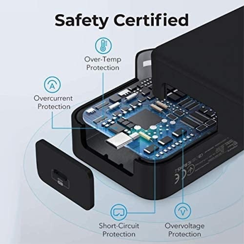 بروميت شاحن PD جداري 20 واط - اسود