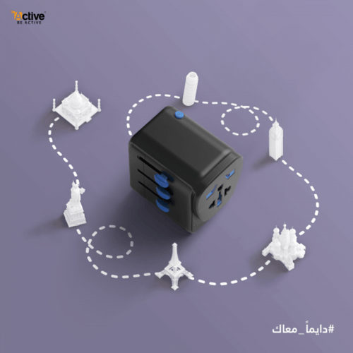 شاحن جداري 4 منافذ بقوة 30 واط - السفير