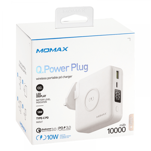 شاحن موماكس مع شاحن لاسلكي وشاحن متنقل 10000 ملي ا...