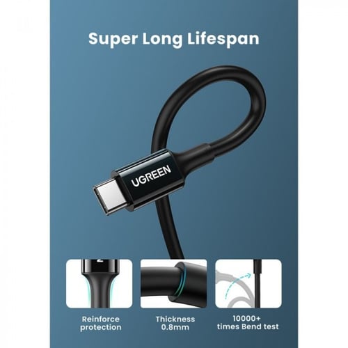 سلك شاحن يوجرين من USB-C إلى USB-C بطول 1 م وبقوة...